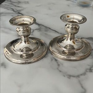 Elegant Silver plated Candle Holders